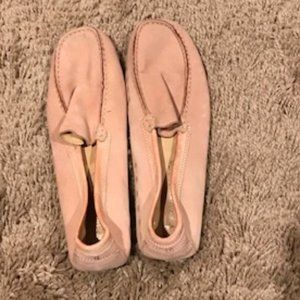 Light pink suede Moccasins, size 7